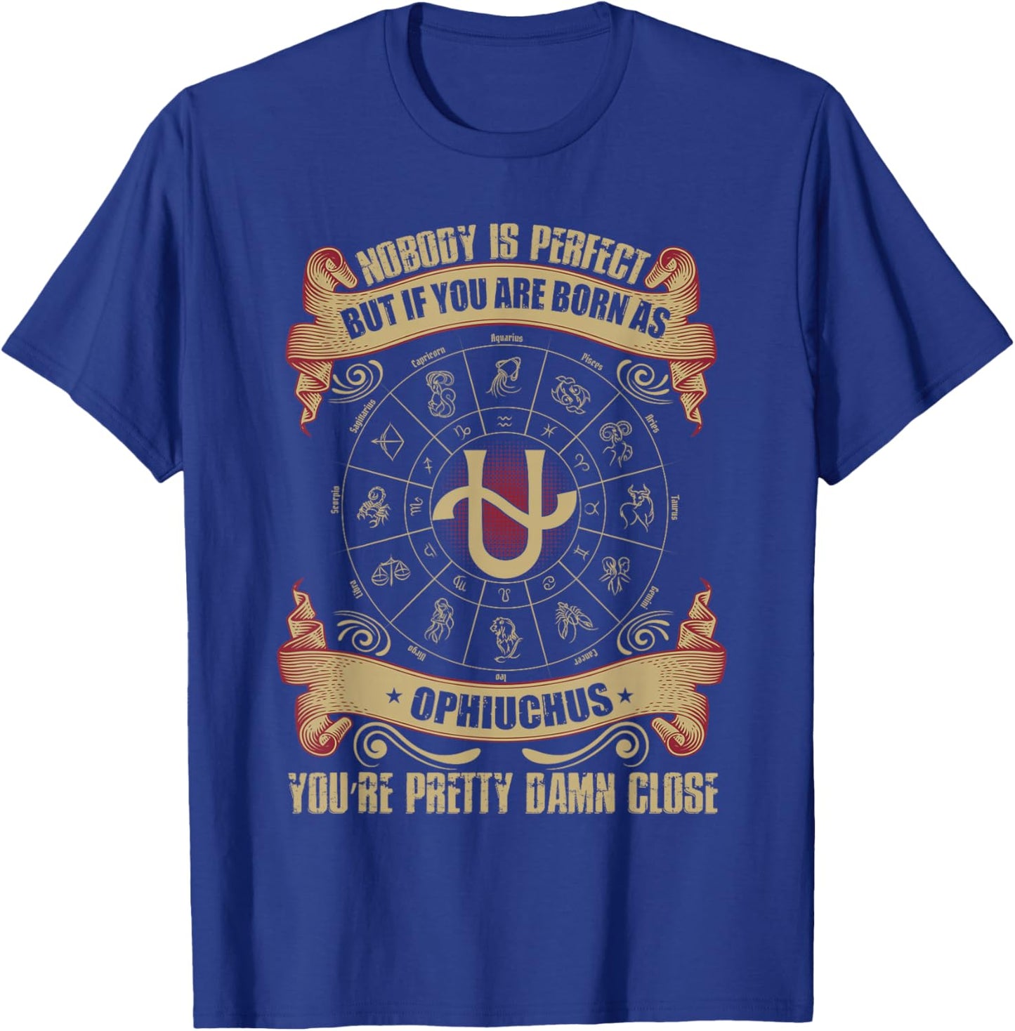 Fancy Ophiuchus November Zodiac Design T-Shirt - T-Shirt | Royal