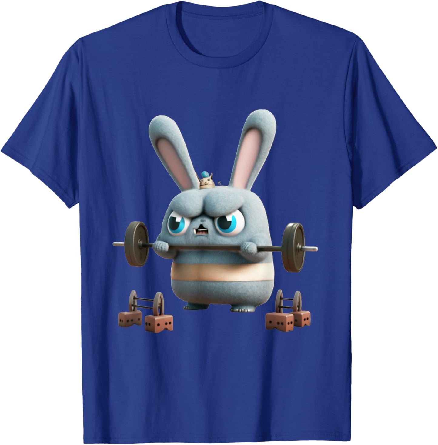 Funny Gym Workout Bunny Fitness Studio Rabbit Cardio Pump T-Shirt - T-Shirt | Royal