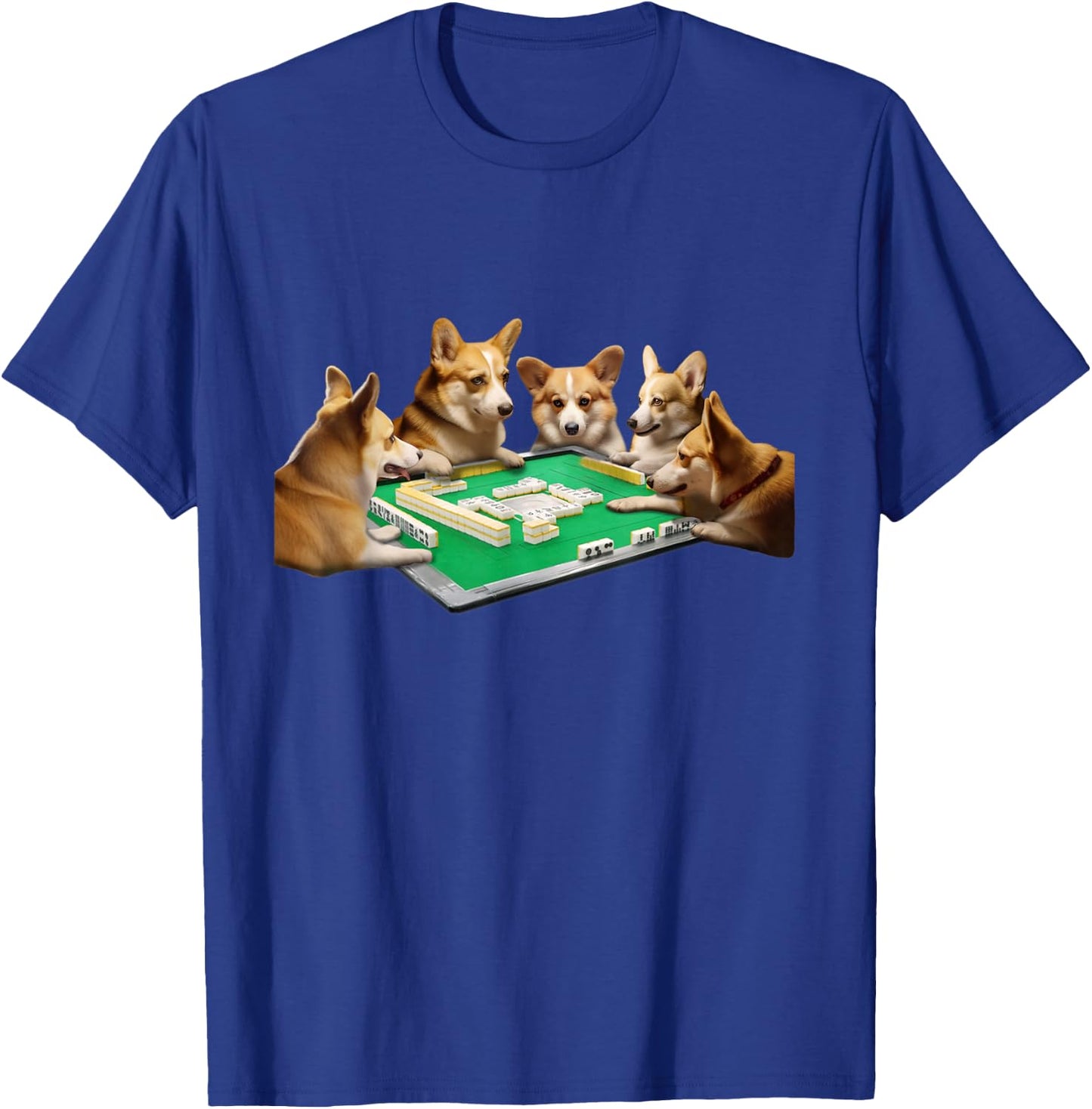 Corgi Dog Mahjongg Funny Dog Letter Men's Funny Clothes Funny Goods Present Neta Jakushi T-Shirt - T-Shirt | Royal