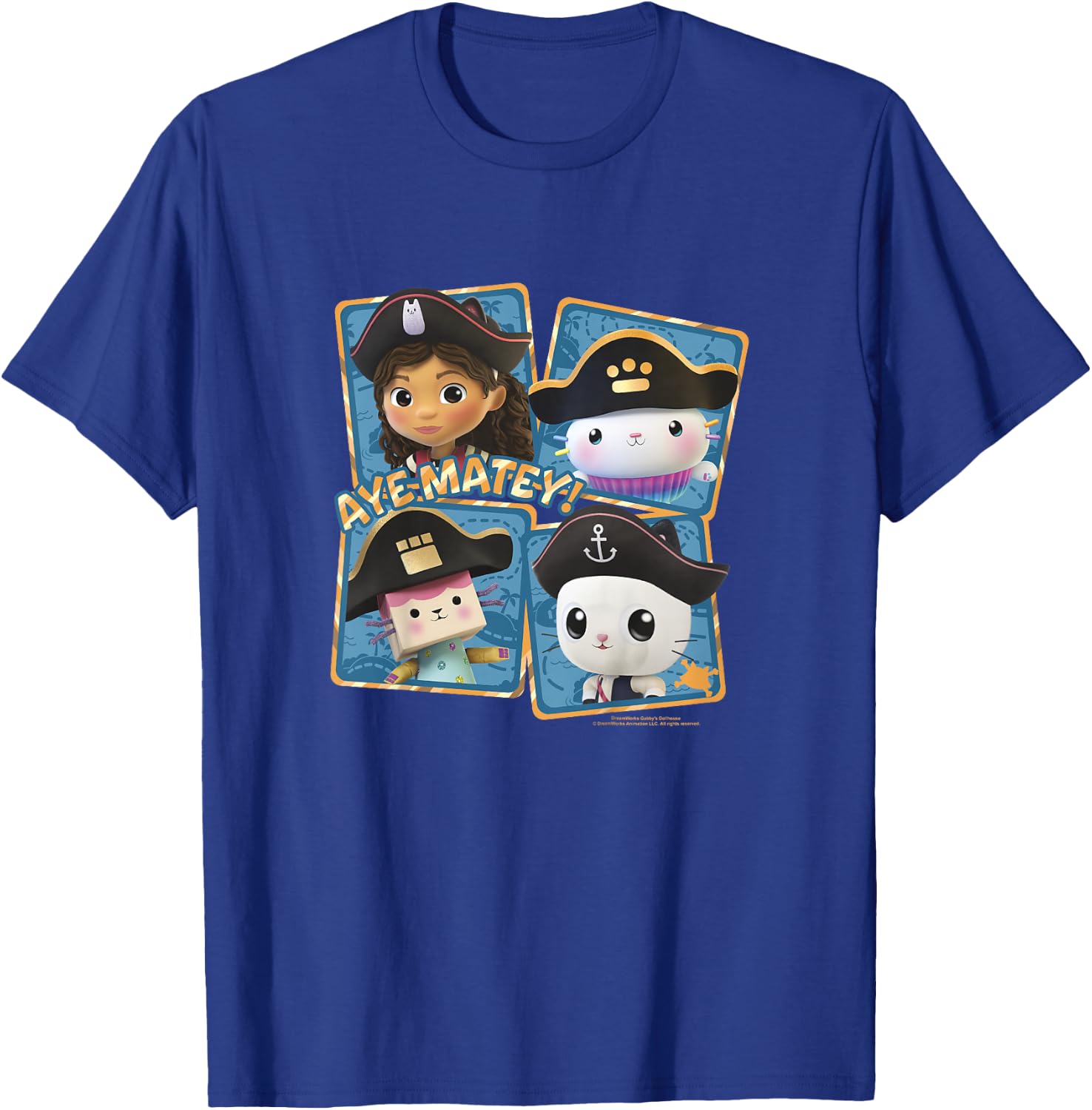 Gabby's Dollhouse Group Shot Pirates Ate Matey! T-Shirt - T-Shirt | Royal