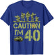 40th Birthday Military I'm 40 Year Old Camo 40 Birthday T-Shirt - T-Shirt | Royal