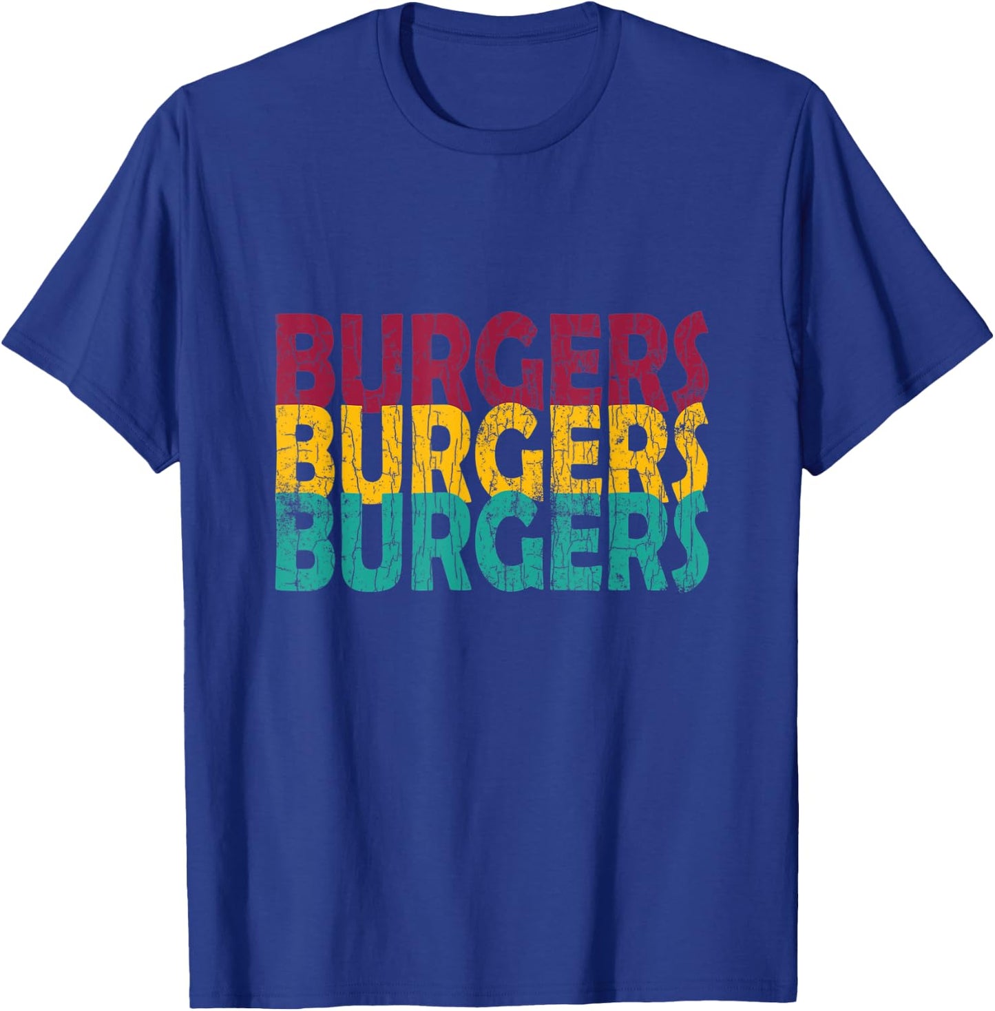 Burgers Funny Hamburger Cheeseburger Graphic T-Shirt - T-Shirt | Royal