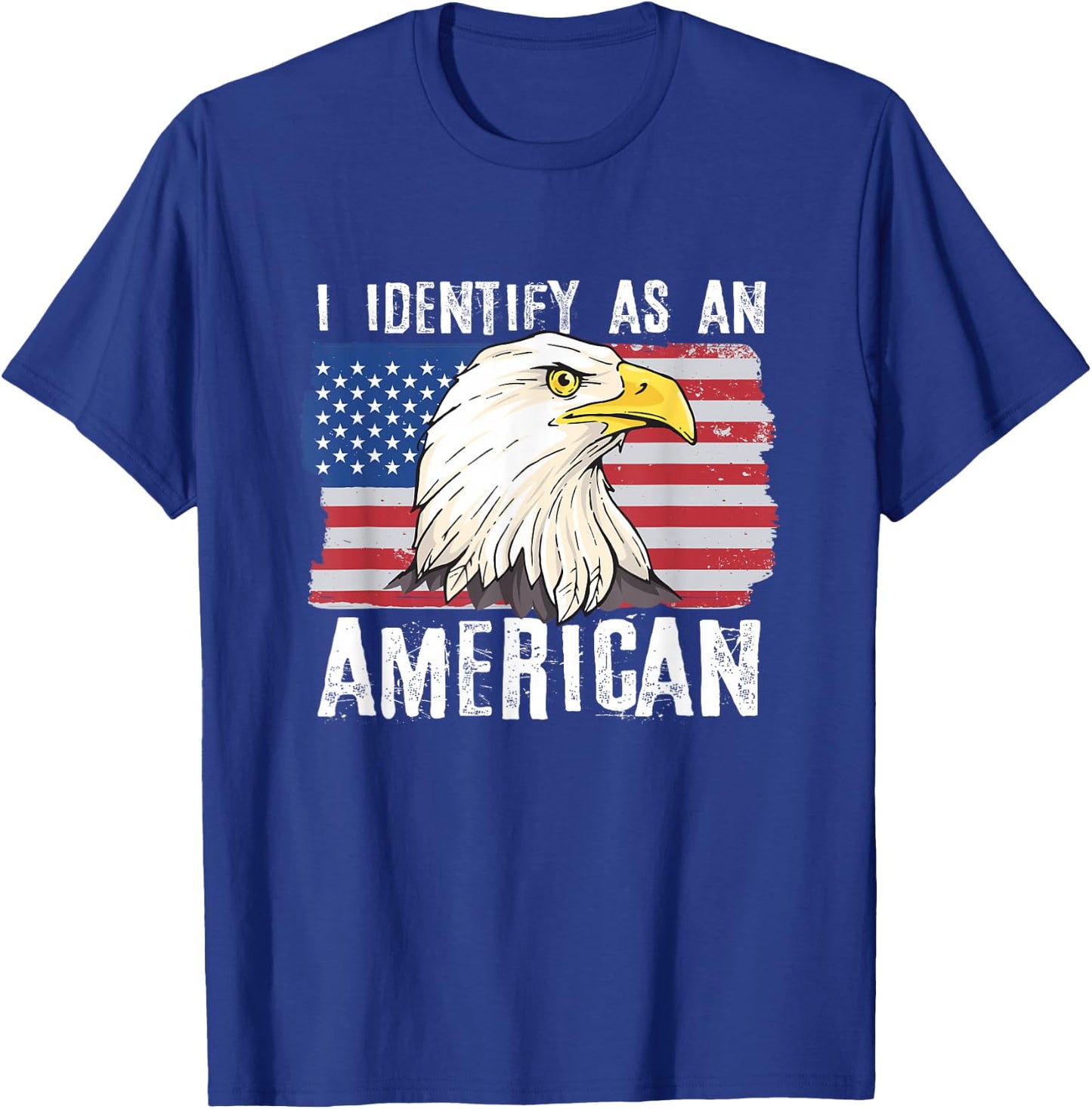 I Identify As An American Proud US American T-Shirt - T-Shirt | Royal