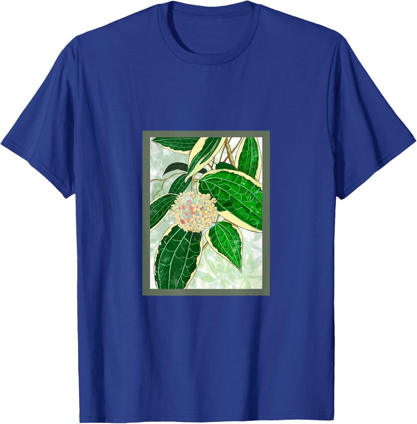 Hoya macrophylla 'Variegata' House Plant Art T-Shirt - T-Shirt | Royal