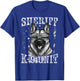 Blue Line American Flag German Shepherd Dog Sheriff K-9 Unit T-Shirt - T-Shirt | Royal