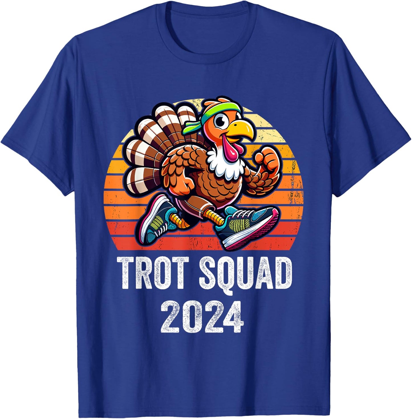 Thanksgiving Turkey Trot Squad 2024 Running Turkey Trot T-Shirt - T-Shirt | Royal