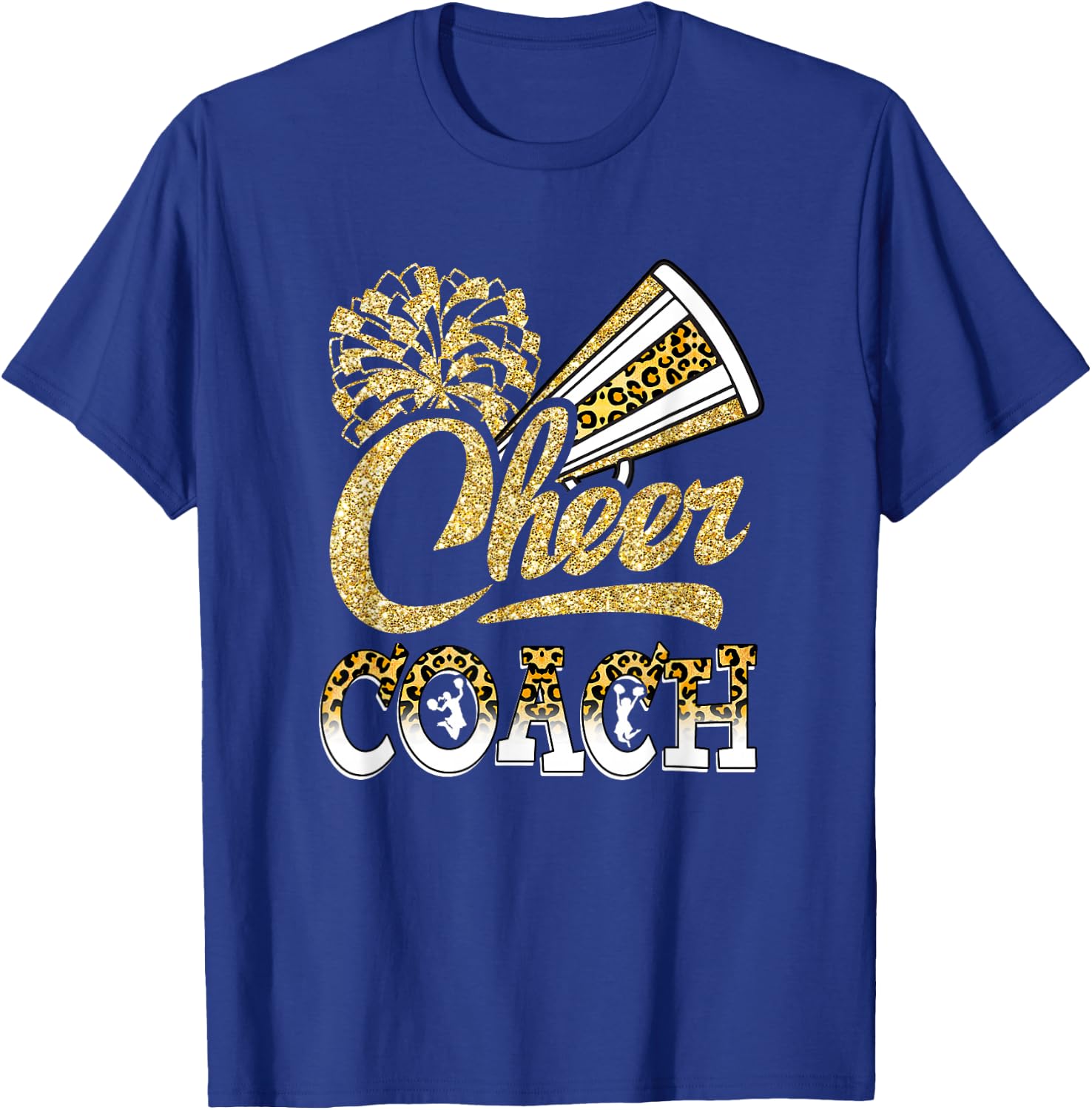 Cheer Coach Biggest Fan Cheerleader Mother's Day T-Shirt - T-Shirt | Royal