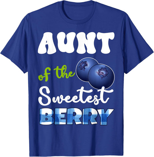 Aunt Berry 1st Birthday Blueberry Theme Sweetest of Berry T-Shirt - T-Shirt | Royal