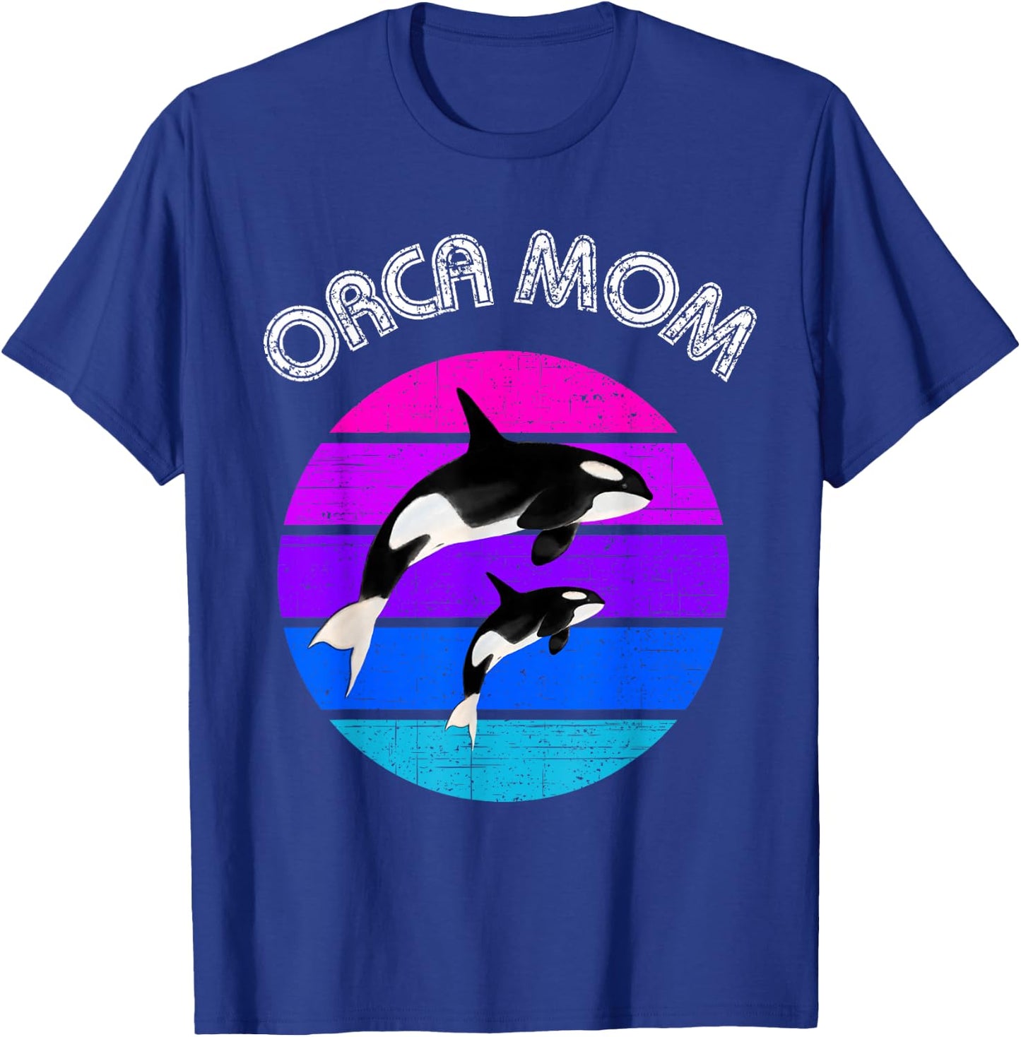 80s Orca Mom Retro Vintage Sunset T-Shirt - T-Shirt | Royal