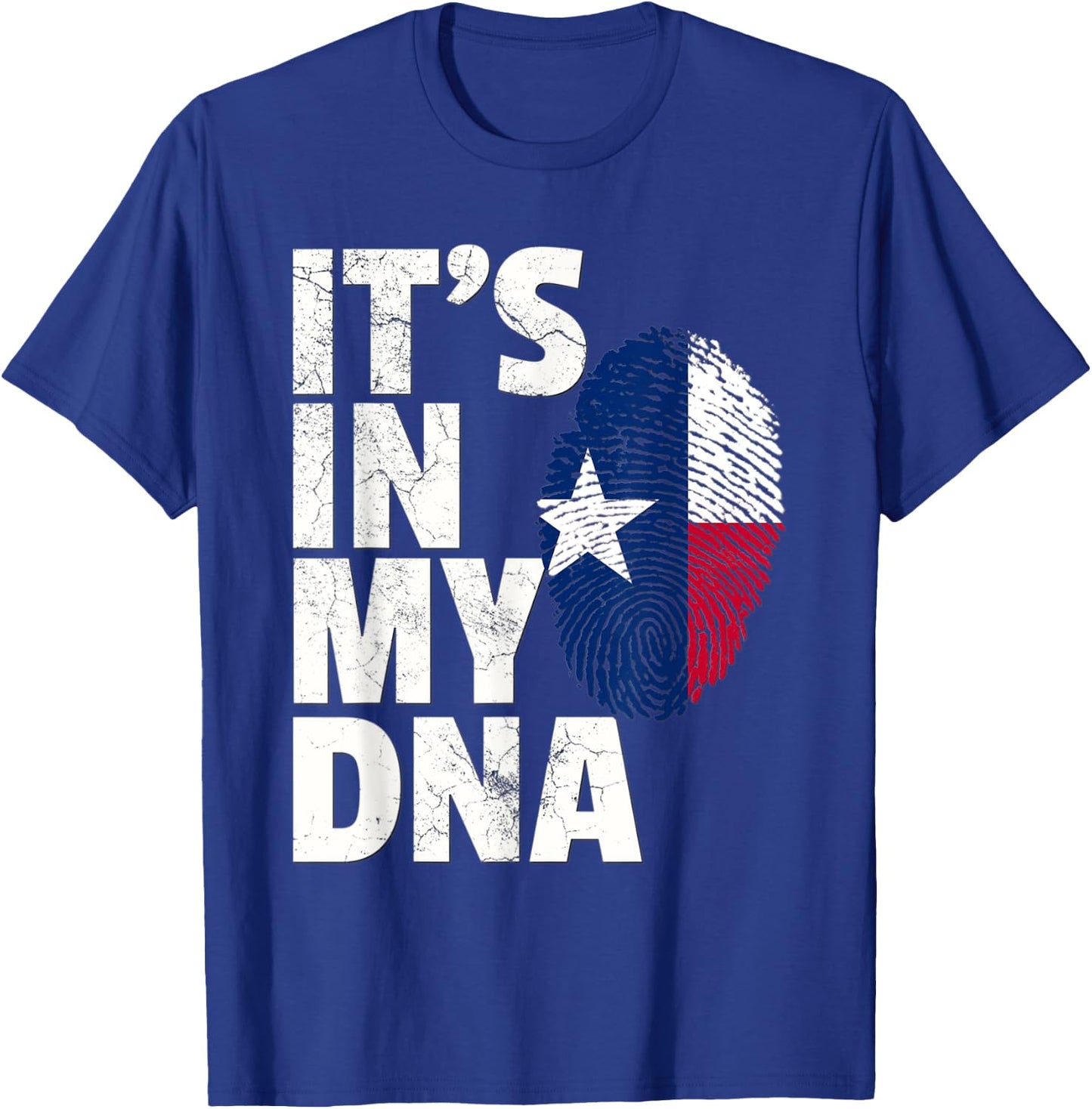 It's In My DNA Texas Fingerprint, Pride Texas America T-Shirt - T-Shirt | Royal