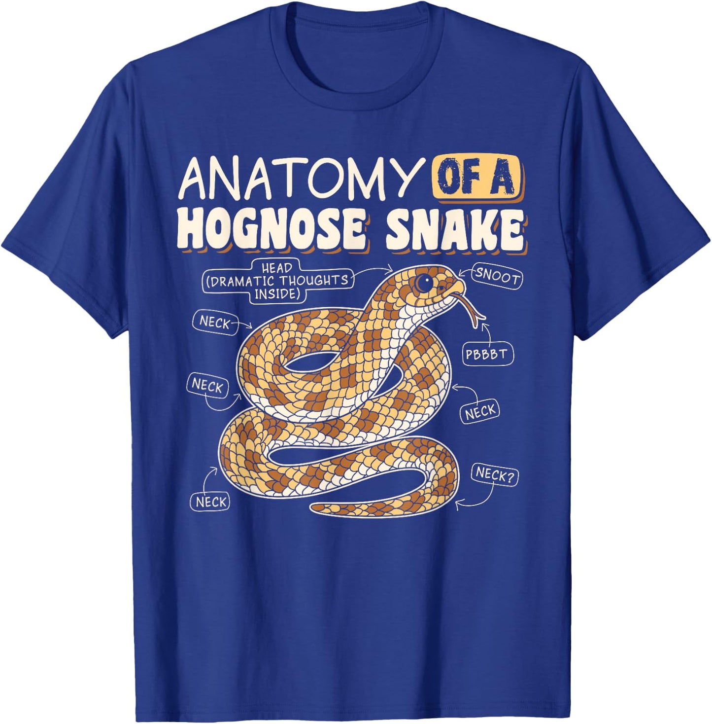 Anatomy Of A Hognose Snake Reptile Lover Funny T-Shirt - T-Shirt | Royal