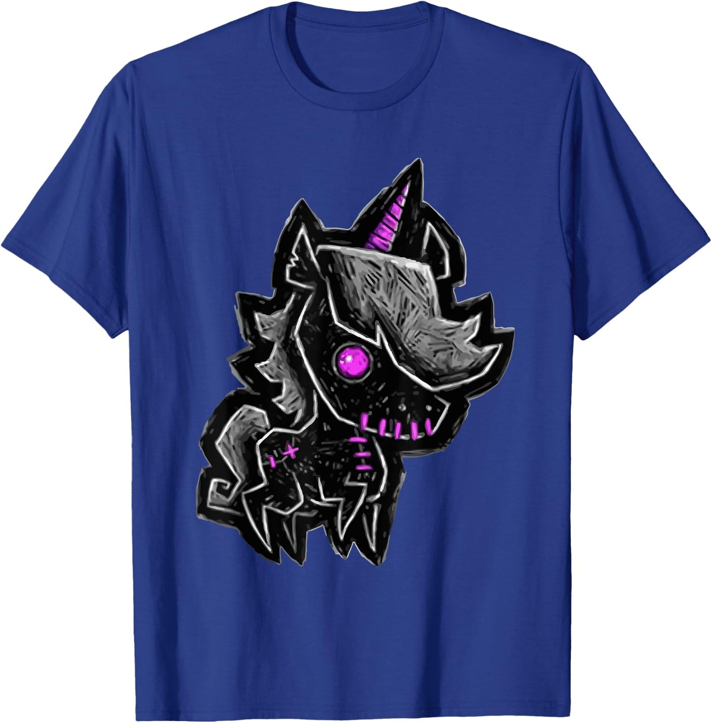 Creepy emo goth teen gothic unicorn graphic T-Shirt - T-Shirt | Royal