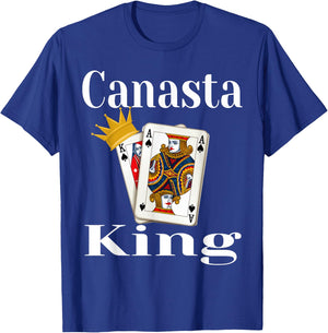 Canasta King Card Game Lover Player Winning Hand Funny T-Shirt - T-Shirt | Royal