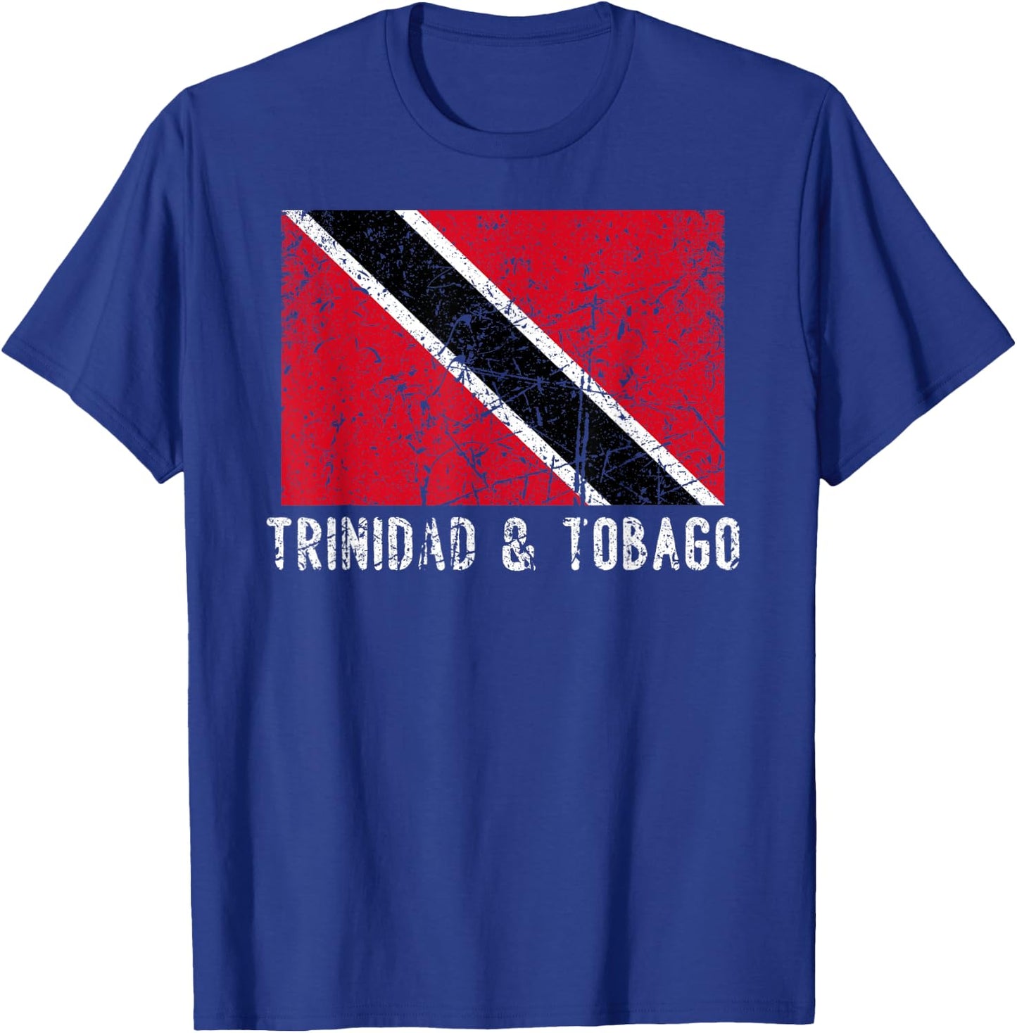 Trinidad And Tobago Distressed Caribbean Men Women Kids T-Shirt - T-Shirt | Royal