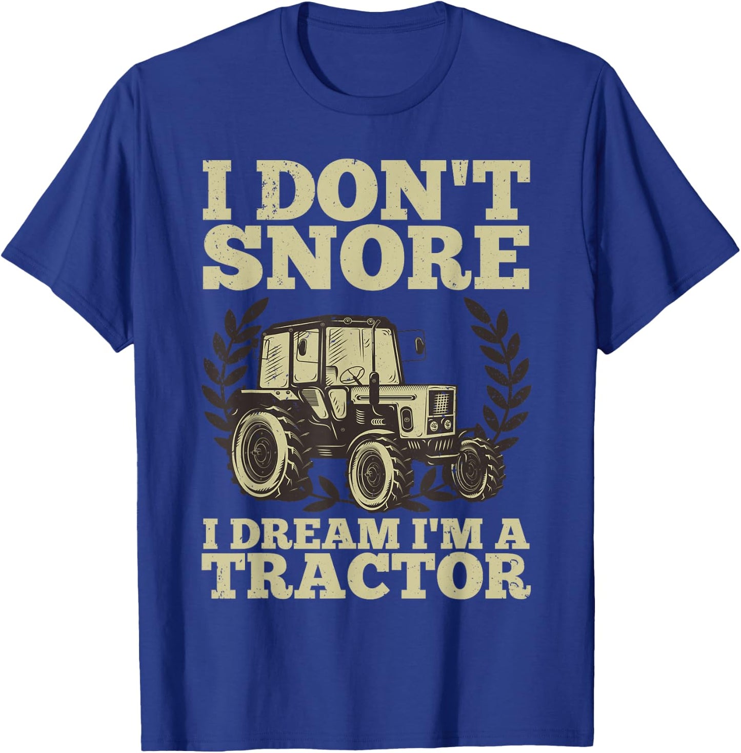 Cute Tractor Dad Kids Agriculture Farmer Snore Truck T-Shirt - T-Shirt | Royal