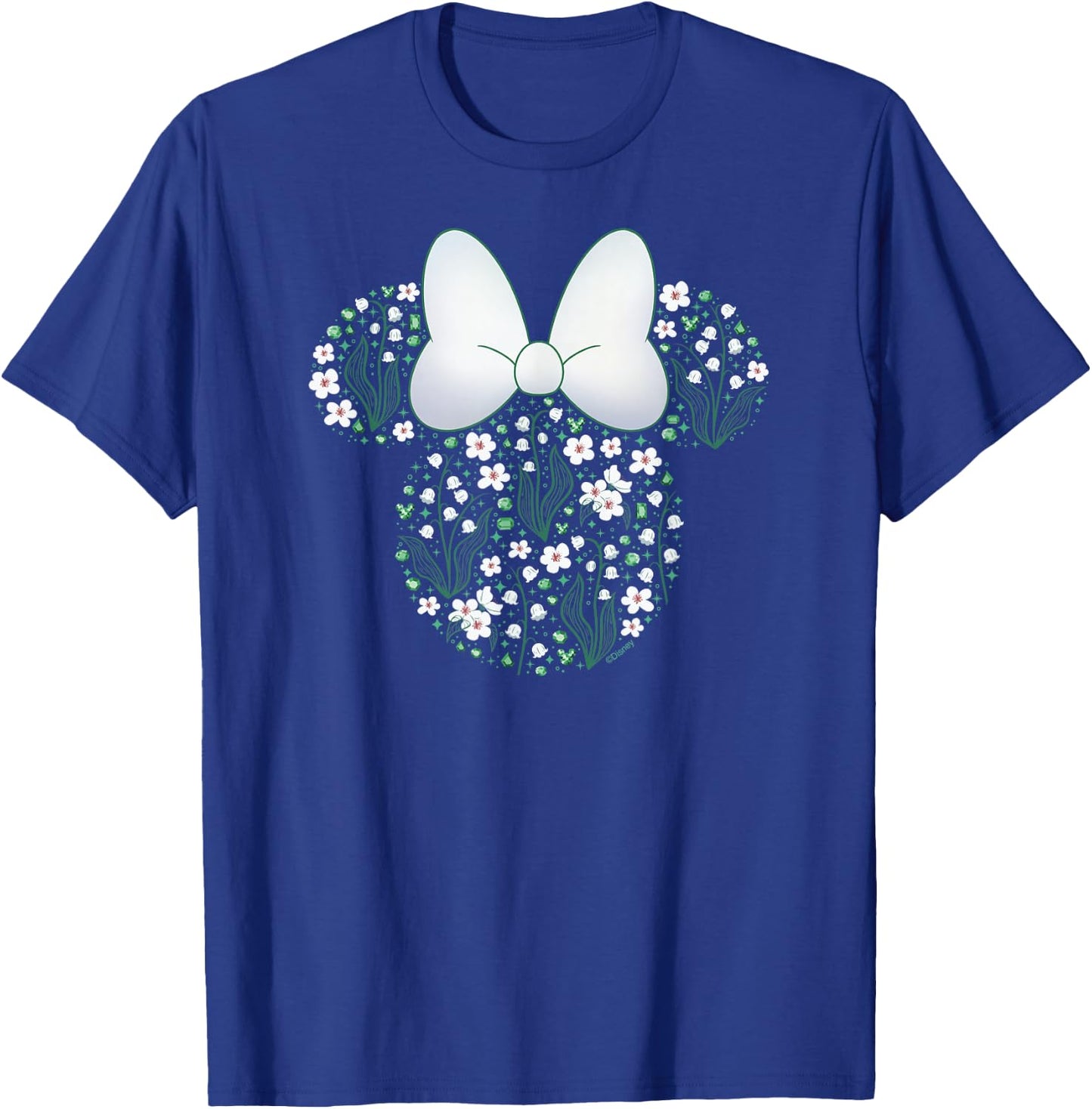 Disney Minnie Mouse May Birth Month Birthstone & Flowers T-Shirt - T-Shirt | Royal