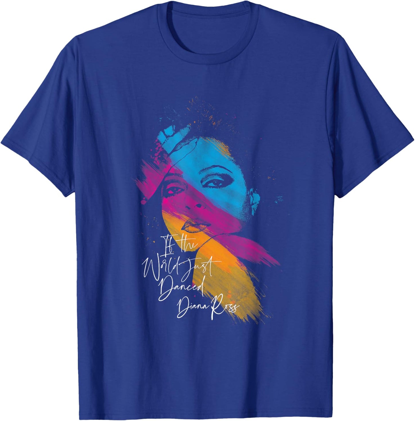 Diana Ross - Paint Strokes T-Shirt - T-Shirt | Royal