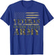 Proud Soldier United States Army USA Flag Camouflage Veteran T-Shirt - T-Shirt | Royal