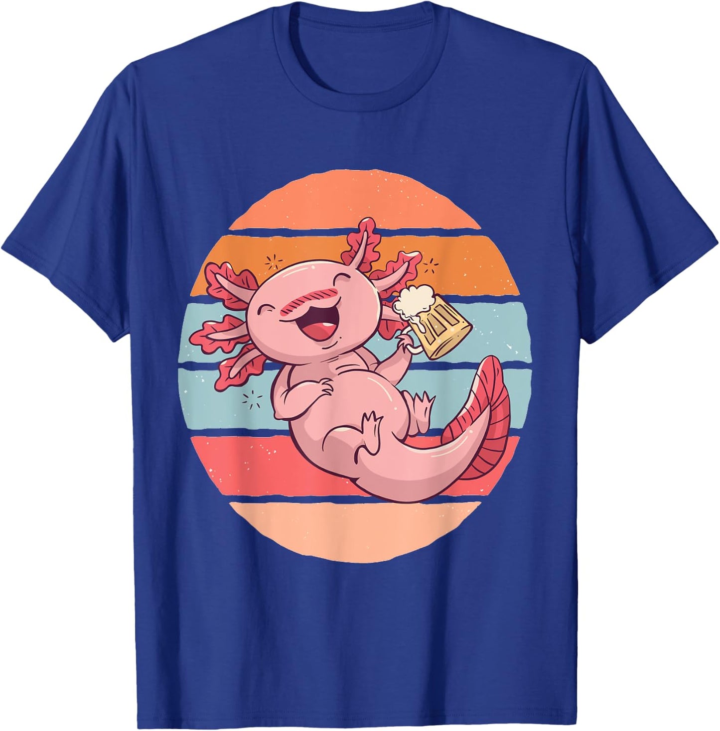 Axolotl loves Beer I Love Beer A-Lotl Axolotl fans Drinks T-Shirt - T-Shirt | Royal