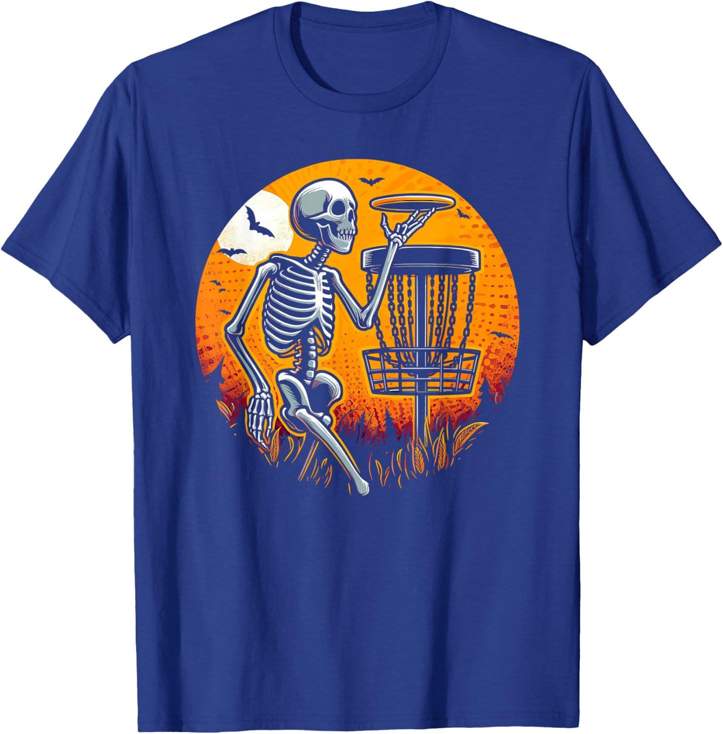 Halloween Disc Golf Disc Golfer Men Women Kids T-Shirt - T-Shirt | Royal