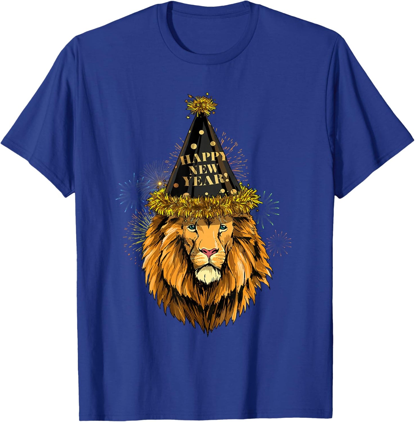New Year Lion New Year's Eve Party Countdown Safari Wildlife T-Shirt - T-Shirt | Royal