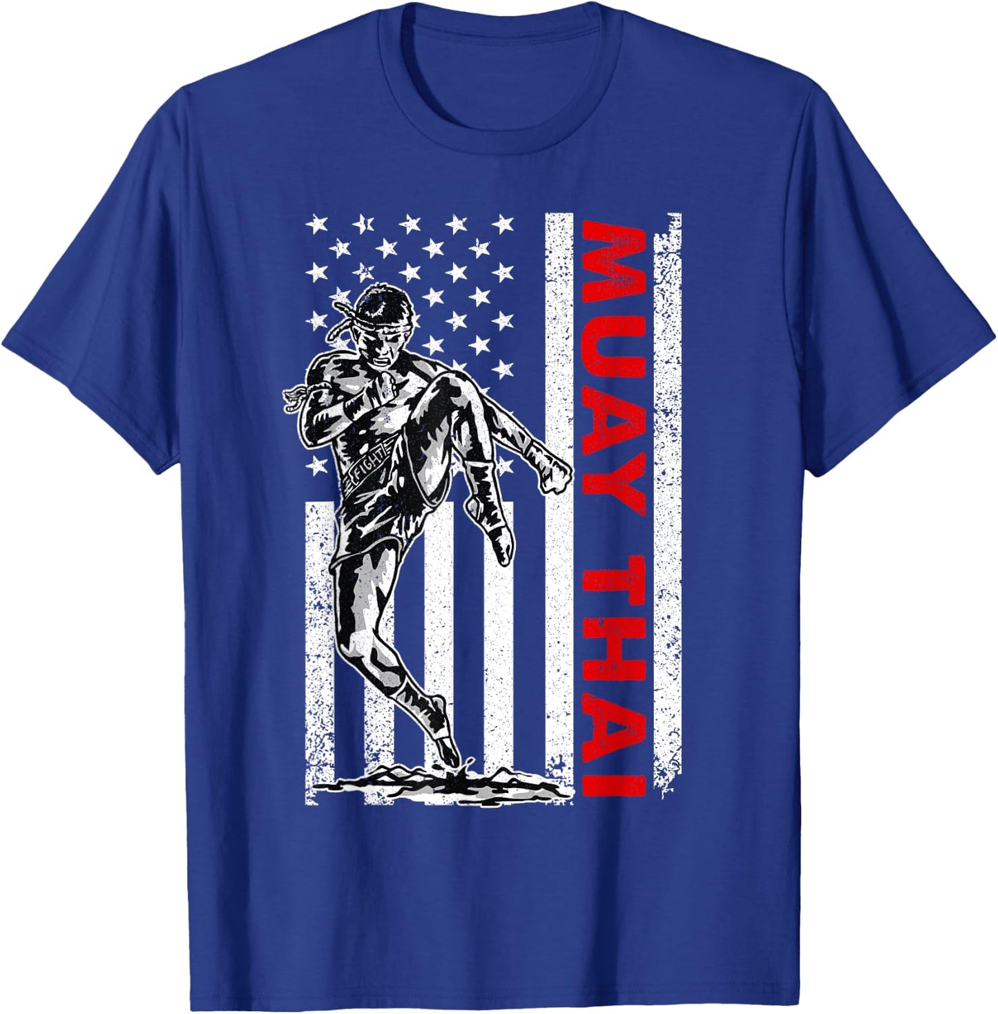 Funny Muay Thai Art Women Kids Muay Thai Kickboxing T-Shirt - T-Shirt | Royal