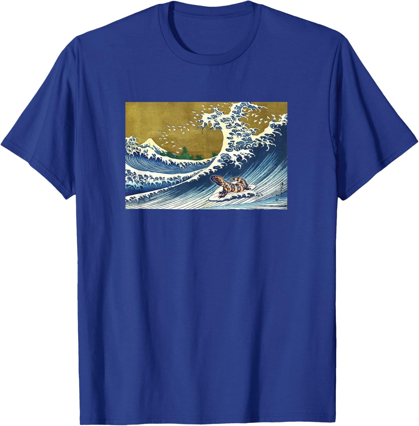Funny Retro Vintage Surfing A Wave Gila Monster Lover T-Shirt - T-Shirt | Royal