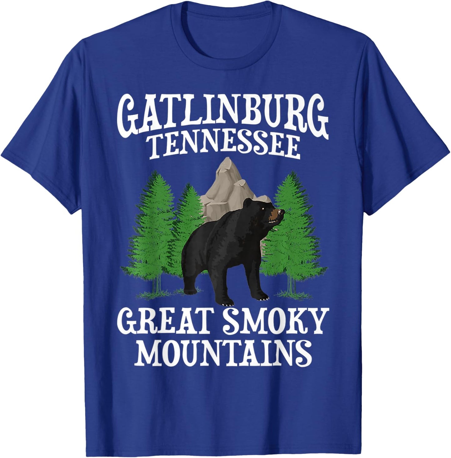 Great Smoky Mountains National Park Gatlinburg Tennessee USA T-Shirt - T-Shirt | Royal