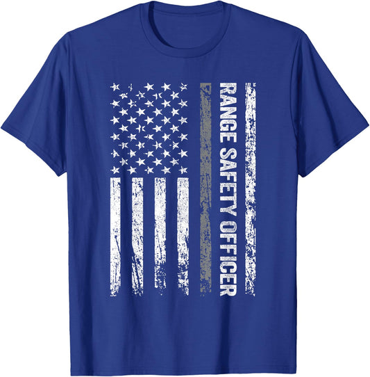 Range Safety Officer US Flag T-Shirt - T-Shirt | Royal