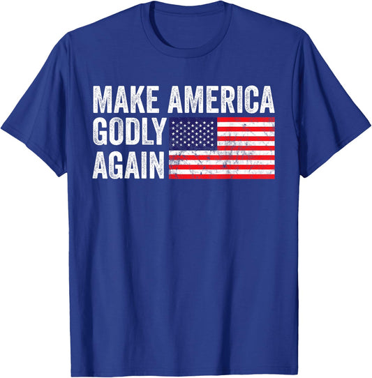 Christianity Make America Godly Again T-Shirt - T-Shirt | Royal