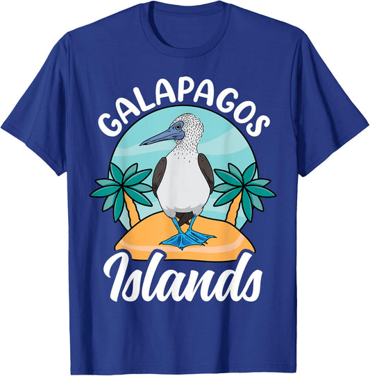 Blue-footed Booby Bird Galapagos Islands T-Shirt - T-Shirt | Royal