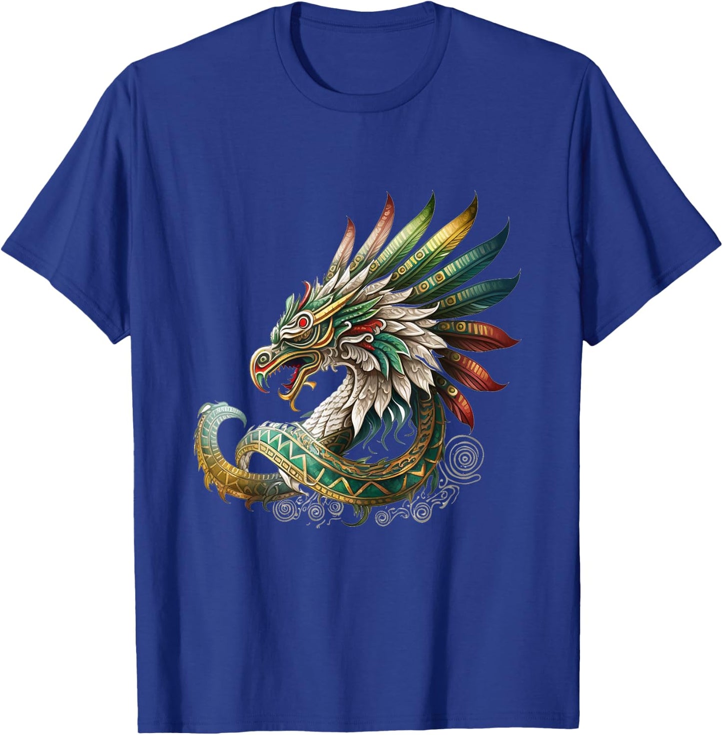 Feathered Serpent Aztec Quetzalcoatl Mexican Mythology T-Shirt - T-Shirt | Royal
