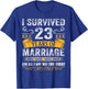 23rd Wedding Anniversary shirt Couples Husband Wife 23 Years T-Shirt - T-Shirt | Royal