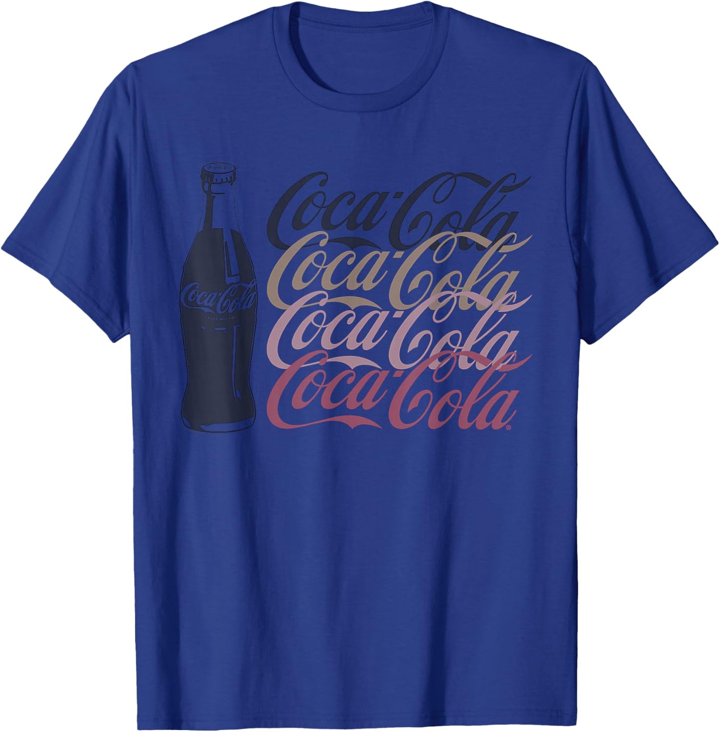 Coca Cola Logo Ombre T-Shirt - T-Shirt | Royal