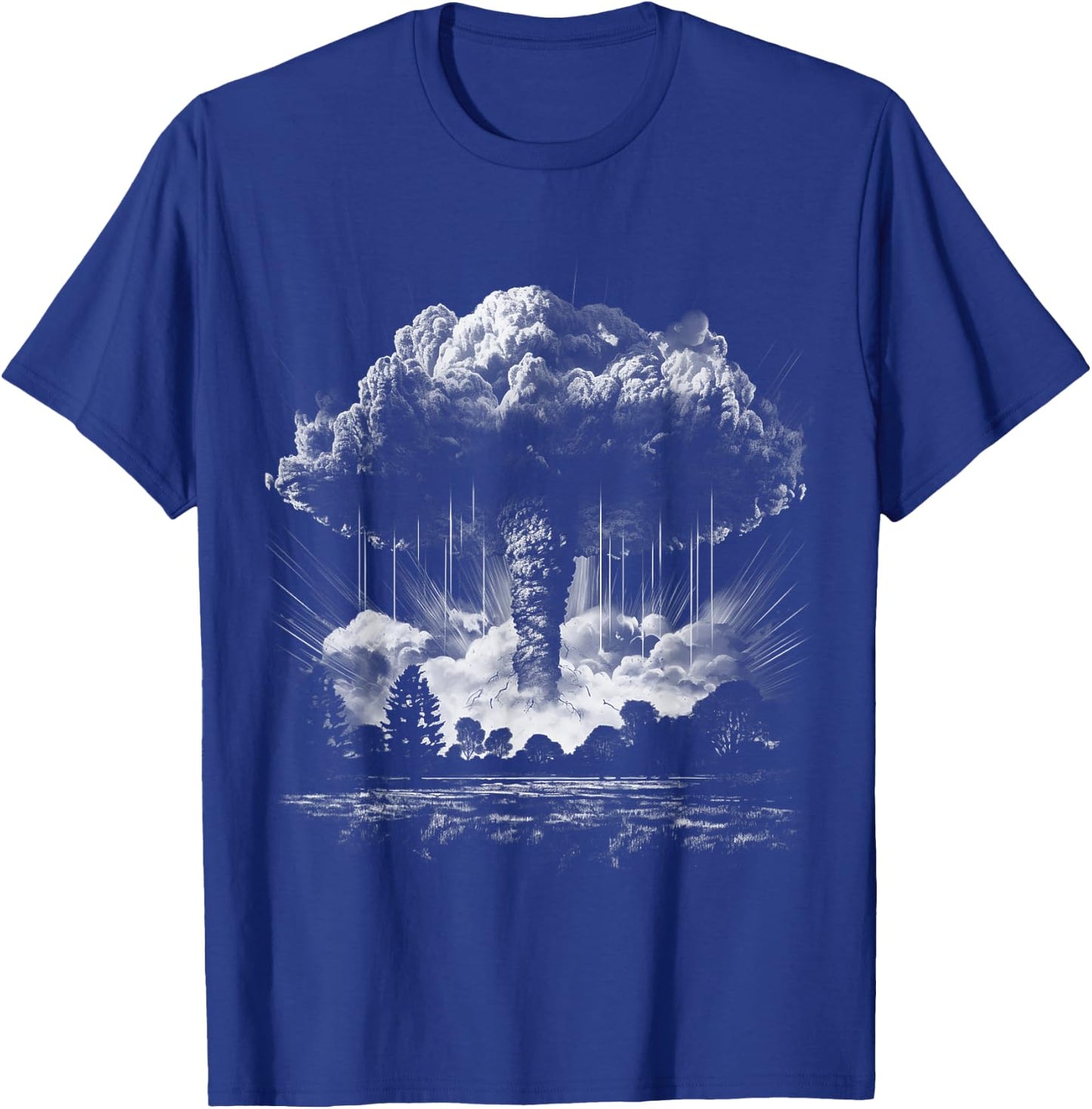 Atomic Bomb Nuclear Fission Nuke Mushroom Cloud Vintage T-Shirt - T-Shirt | Royal