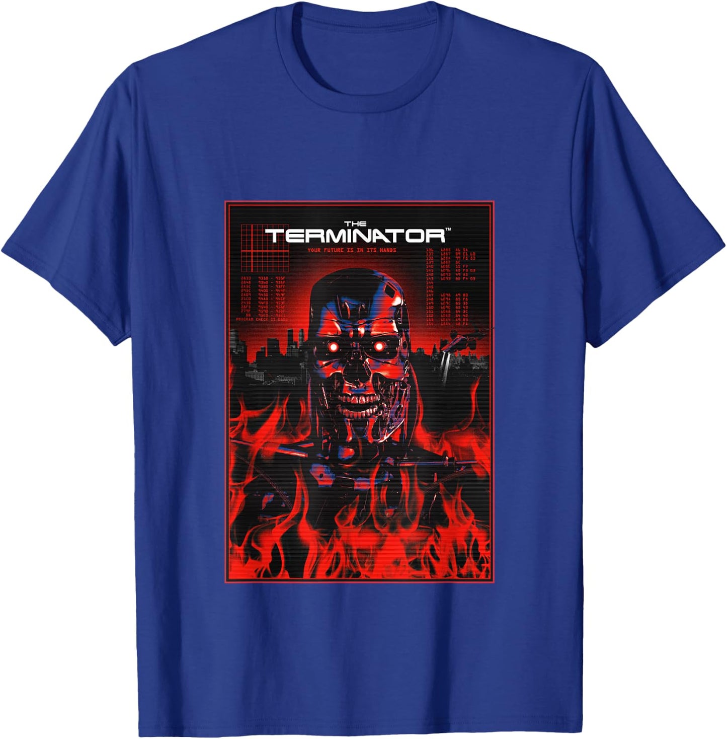 Terminator Your Future is in It's Hands Endoskeleton T-Shirt - T-Shirt | Royal