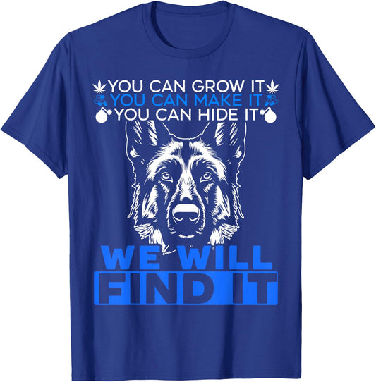 K9 Handler Police Dog Law Enforcement Police K9 Unit T-Shirt - T-Shirt | Royal