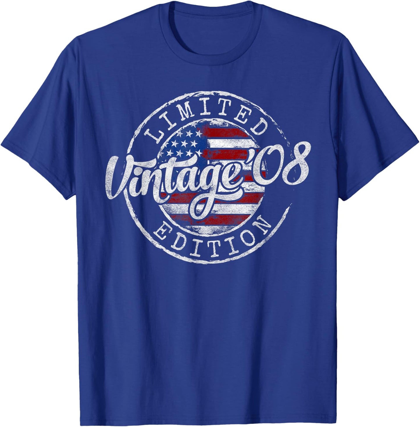 Vintage 2008 17th Birthday Gifts Women 17 Year Old T-Shirt - T-Shirt | Royal