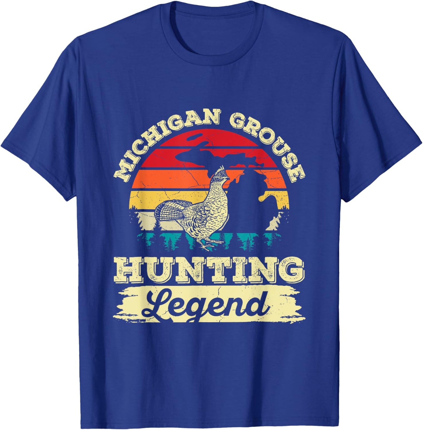 Michigan Ruffed Grouse Quote for a Ruffed Grouse hunter T-Shirt - T-Shirt | Royal
