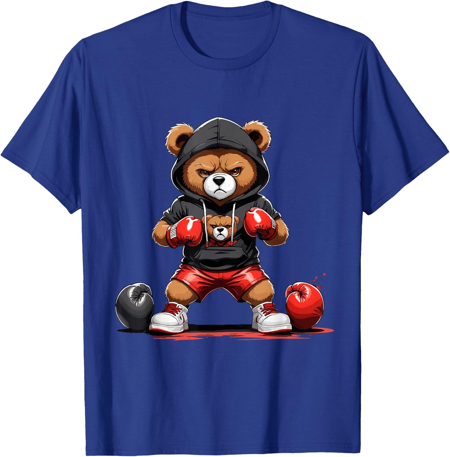 Teddy Bear Gangster Boxer with Hip Hop Street Clothes T-Shirt - T-Shirt | Royal