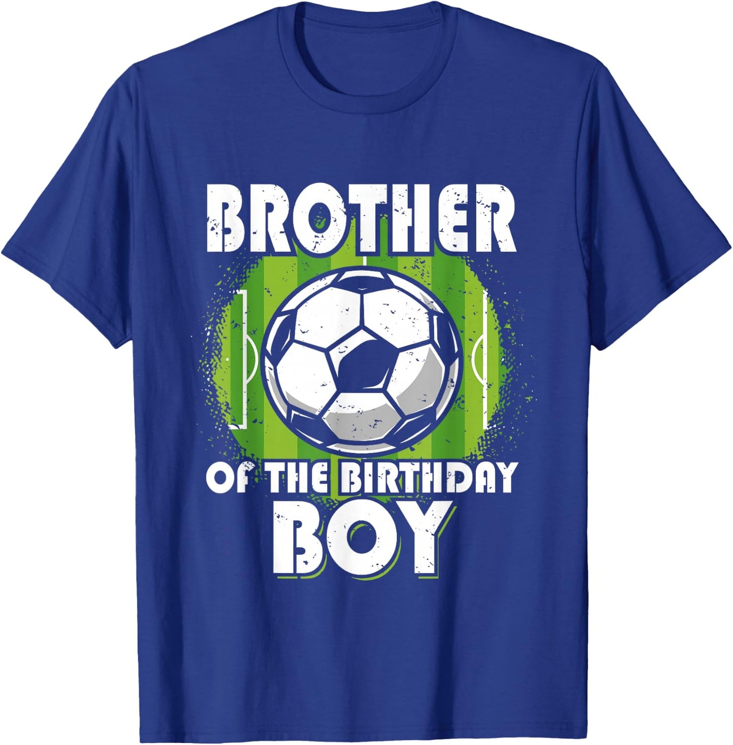 Brother Of The Birthday Boy Soccer Player Retro Style T-Shirt - T-Shirt | Royal