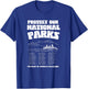 Vintage Granola Girl Aesthetic Protect Our National Parks T-Shirt - T-Shirt | Royal