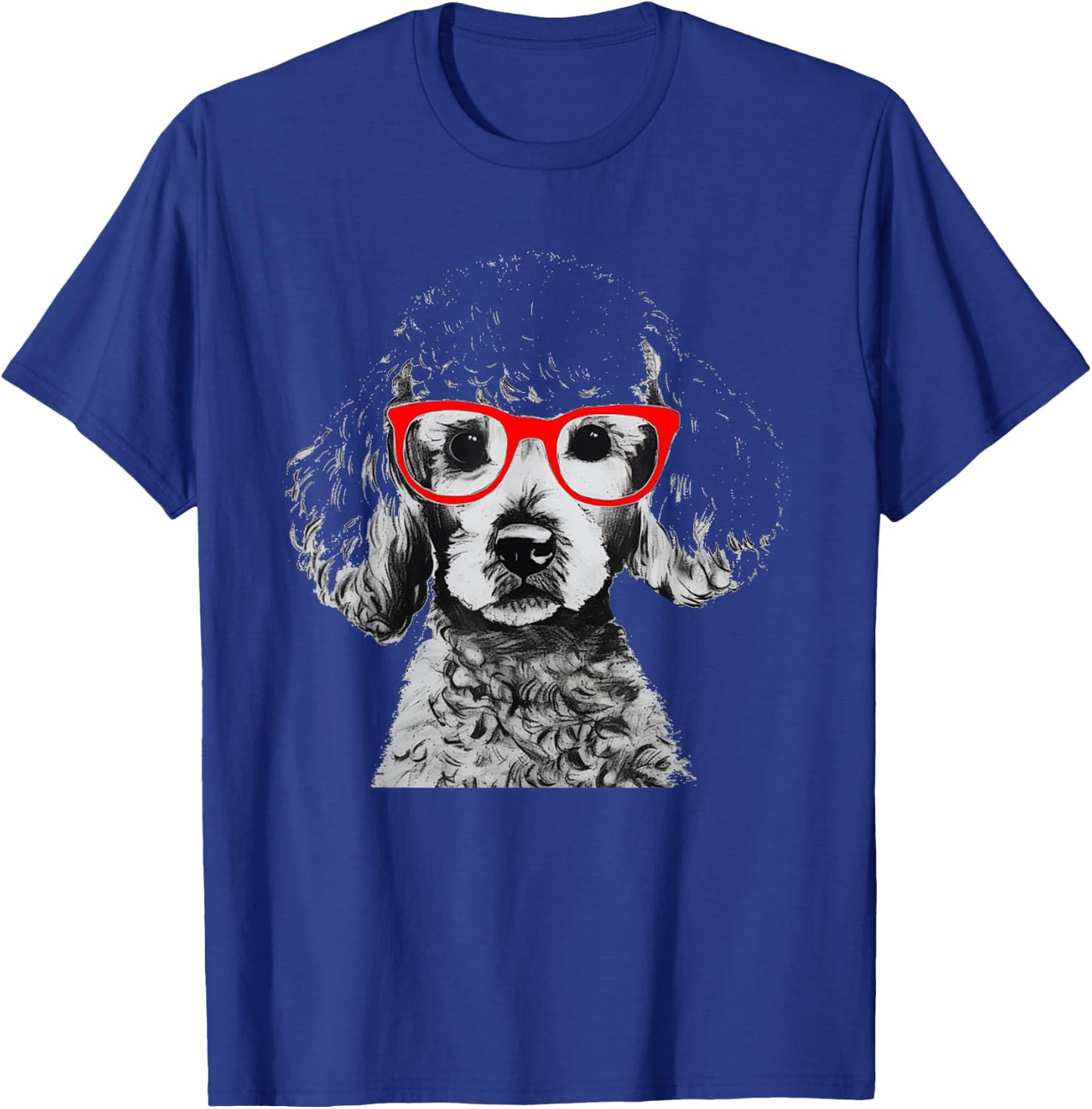 Sock Hop 50s Costume Poodle Shirt Red Glasses 1950's T-Shirt - T-Shirt | Royal