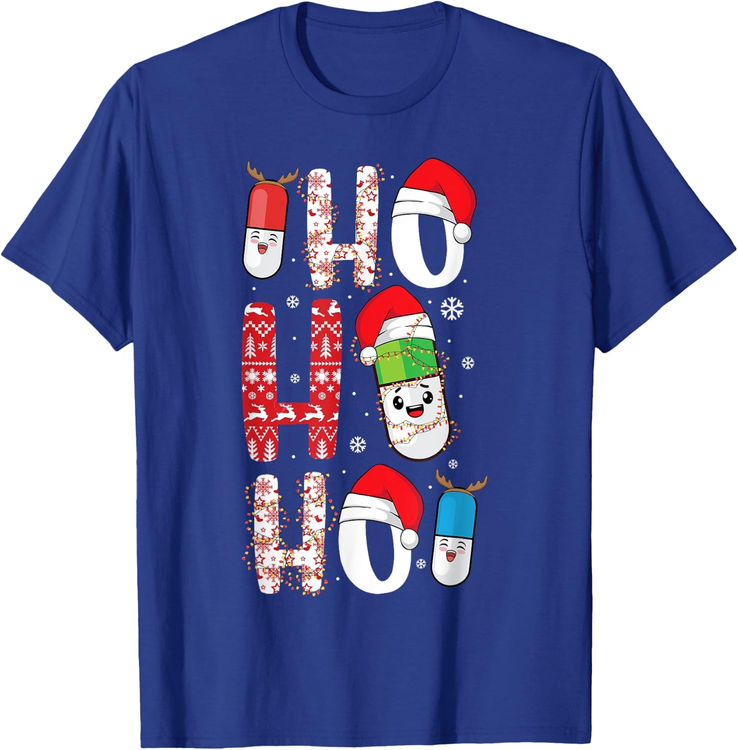 Holiday Pills Christmas Funny Pharmacy Technician Pharmacist T-Shirt - T-Shirt | Royal