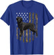 Camo American Flag Black Labrador Retriever 4th of July USA T-Shirt - T-Shirt | Royal