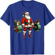 Funny santa Weightlifting christmas, santa deadlifting T-Shirt - T-Shirt | Royal