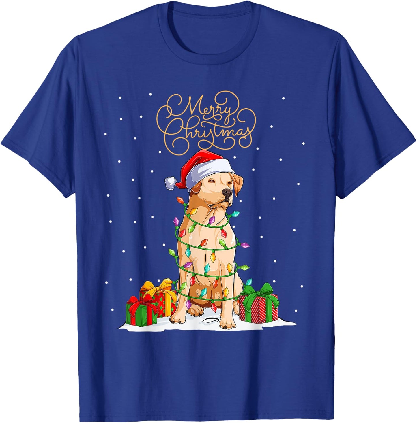 Labrador Retriever Merry Christmas Xmas Lab Christmas Dog T-Shirt - T-Shirt | Royal