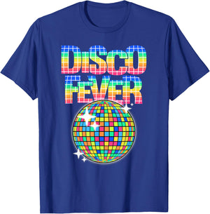 Disco Ball Themed Vintage Disco Fever Dancing T-Shirt - T-Shirt | Royal
