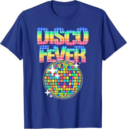Disco Ball Themed Vintage Disco Fever Dancing T-Shirt - T-Shirt | Royal