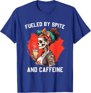 Fueled by Spite and Caffeine T-Shirt - T-Shirt | Royal